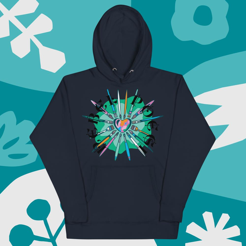 Unisex Hoodie Pinsel Fleck