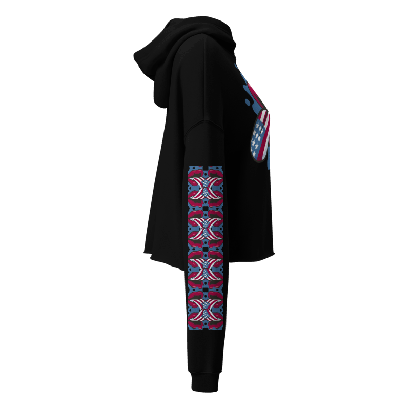 Ghrissi - Cropped Hoodie mit USA-Print