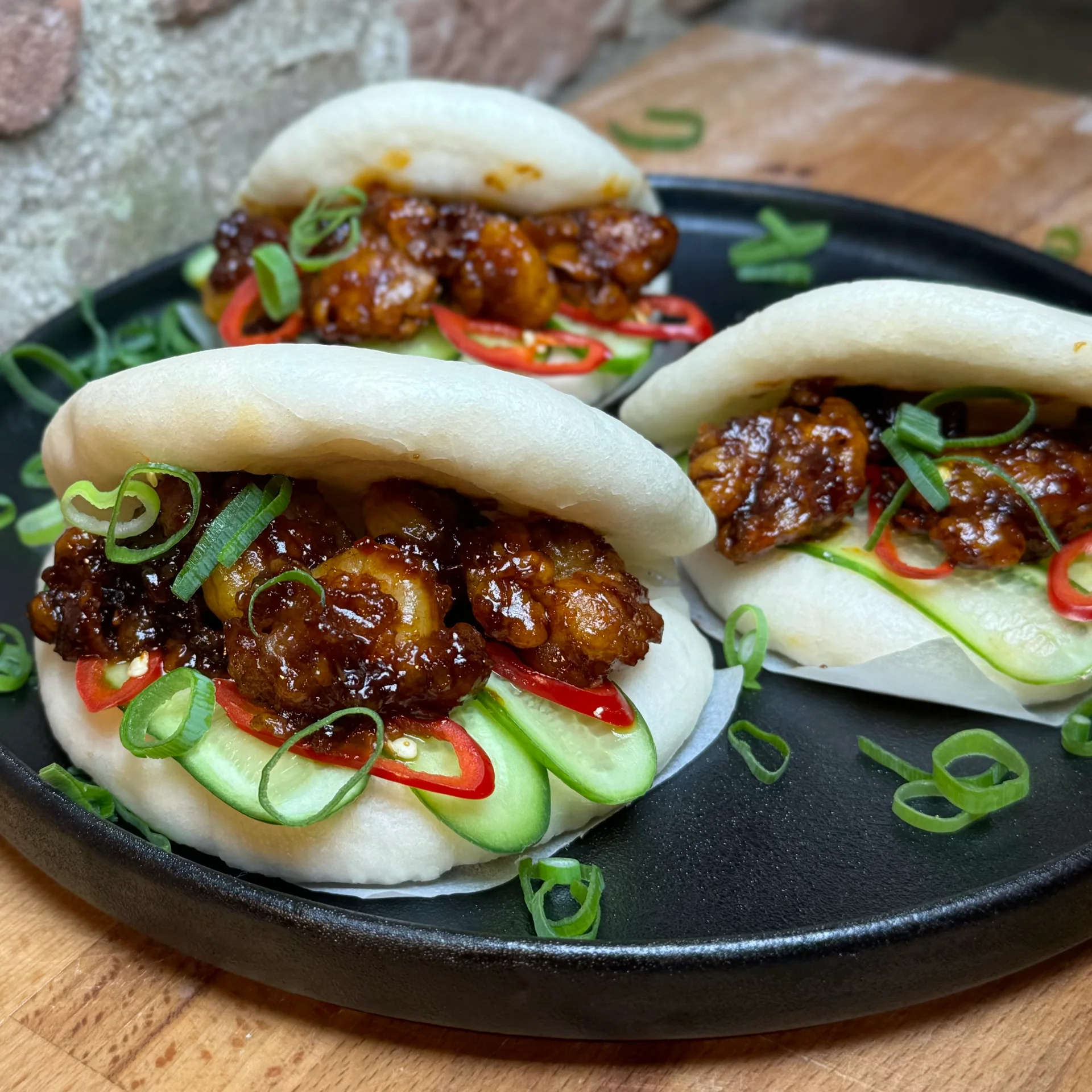 Spicy Chicken Bao Buns