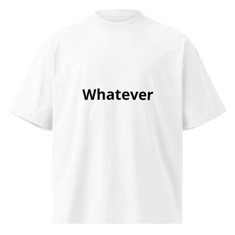 Unisex organic oversized high neck t-shirt