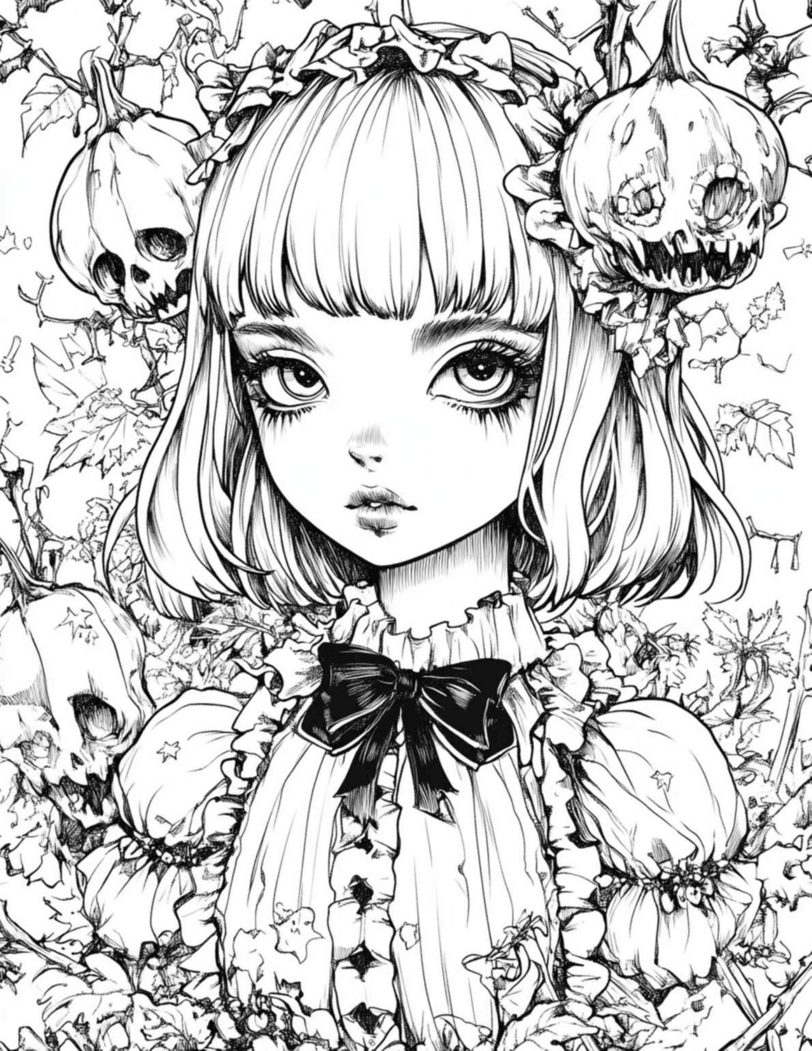 Creepy and Cute Kawaii Features 25 Printable Coloring Pages 