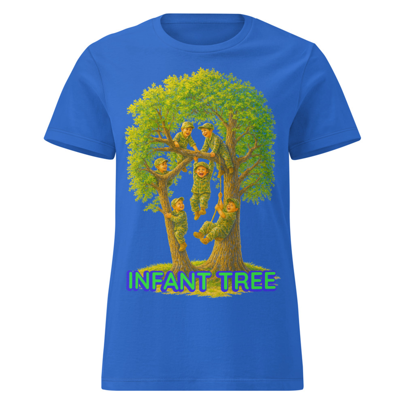 Infant Tree – Womens Wordplay Graphic T‑Shirt | Eteemology