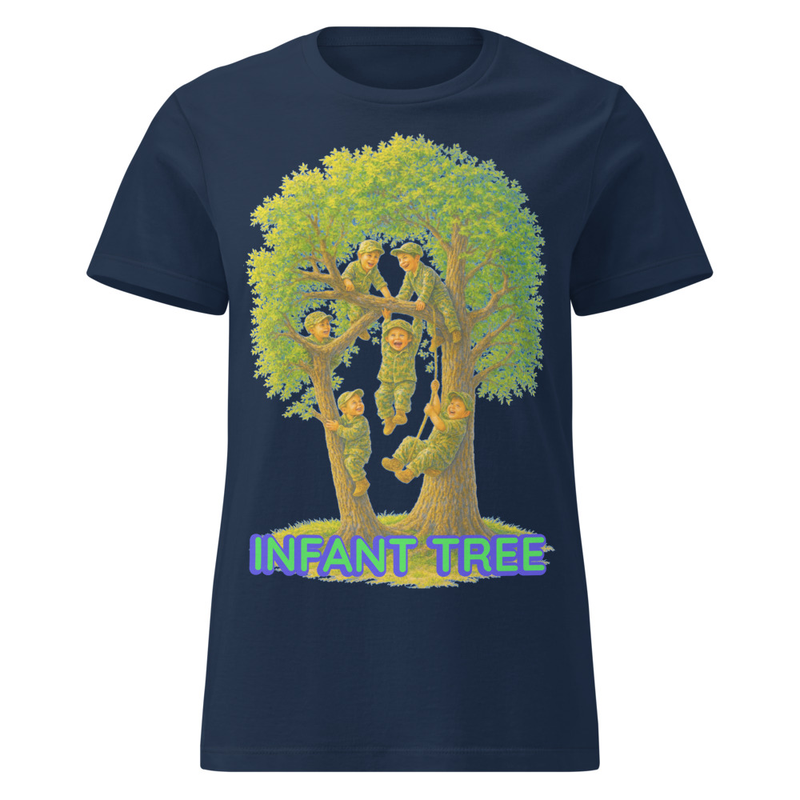 Infant Tree – Womens Wordplay Graphic T‑Shirt | Eteemology