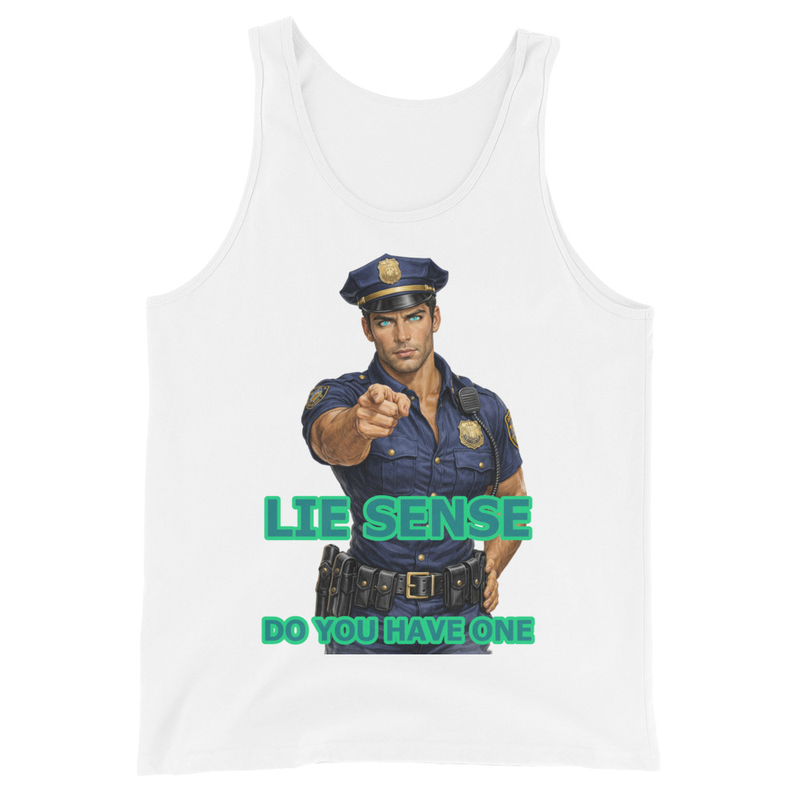 Lie Sense Male Cop – Wordplay Graphic T‑Shirt | Eteemology