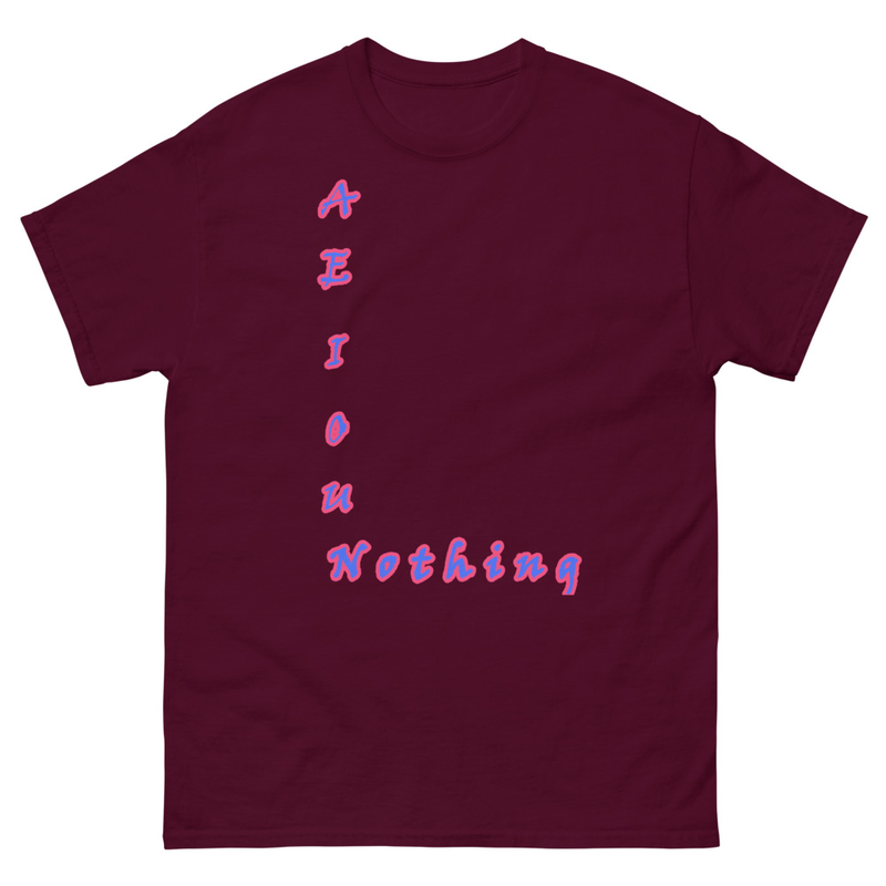 aeiouNothing – Wordplay Graphic T‑Shirt | Eteemology