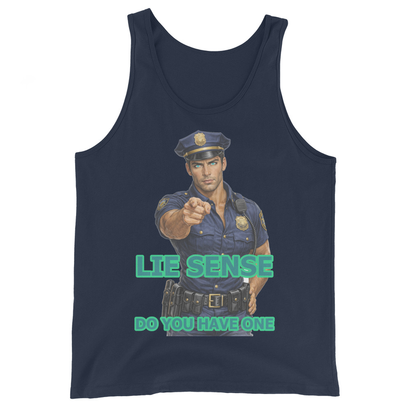 Lie Sense Male Cop – Wordplay Graphic T‑Shirt | Eteemology