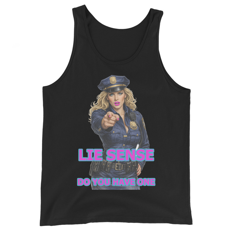 Lie Sense Female Cop – Unisex Wordplay Graphic T‑Shirt | Eteemology