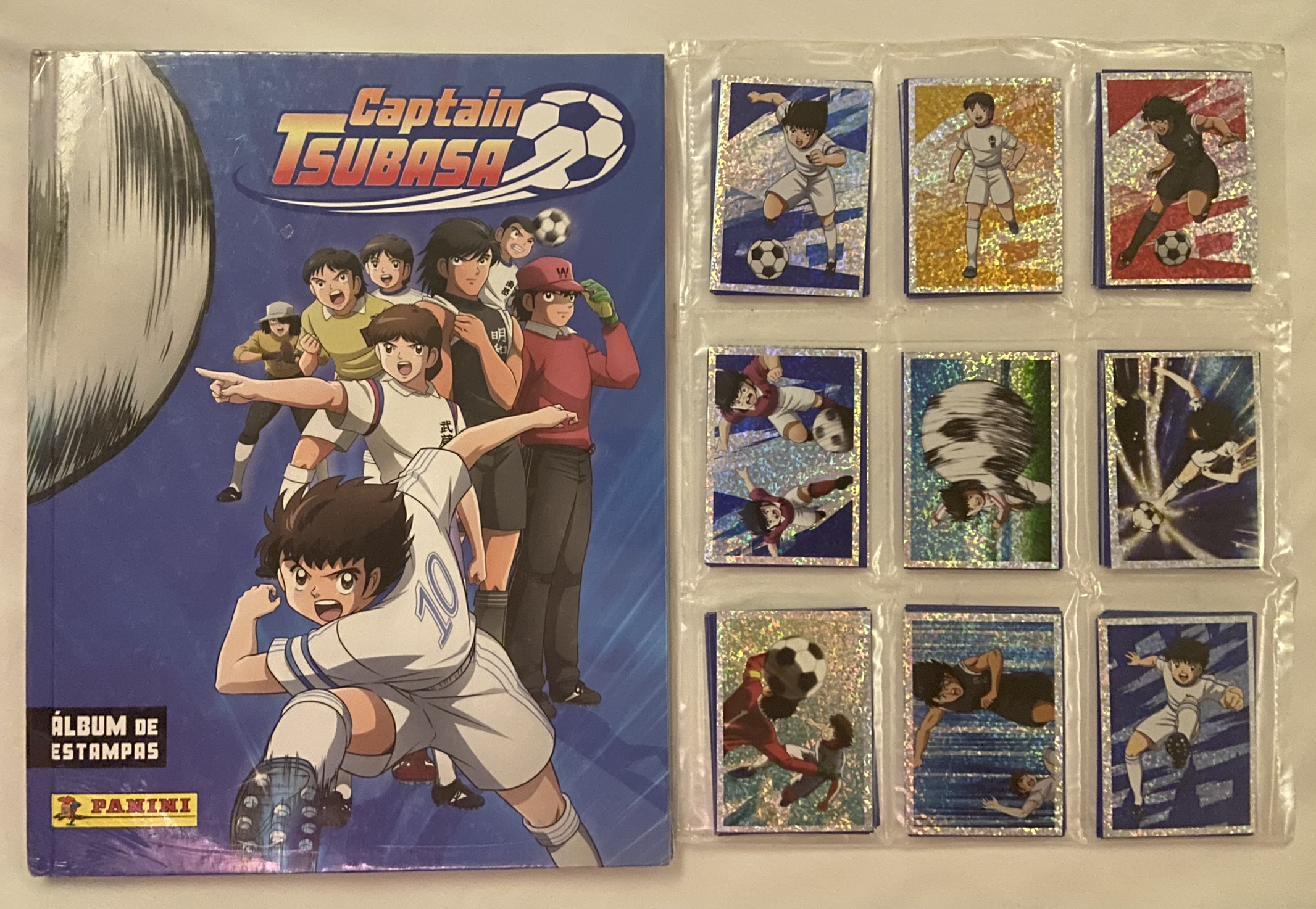 Album Super Campeones Capitan Stubasa Pasta Blanda + Set Completo de Laminas