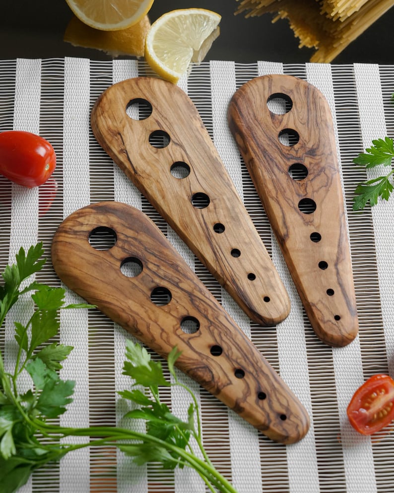 Personalized Olive Wood Herb Stripper | Handmade Kitchen Gadget