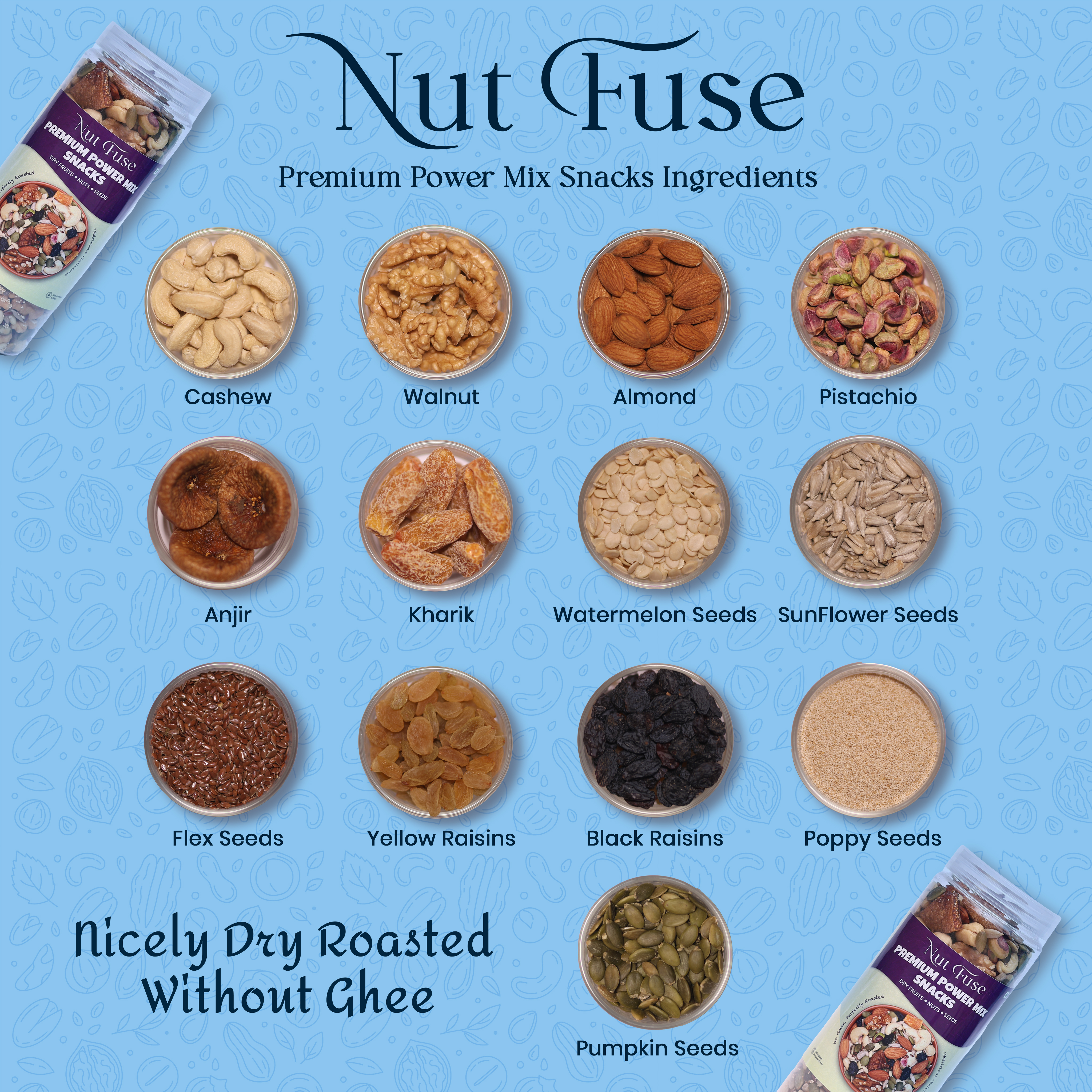 Premium power mix snacks (without ghee)