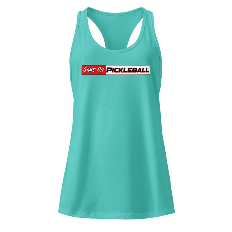 Game On Pickleball Logo Women’s Fitted Racerback Tank Top
