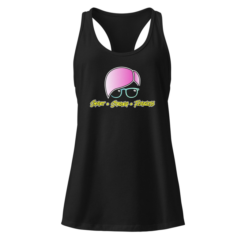 "Smart • Strong • Fearless" Women’s Fitted Racerback Tank Top