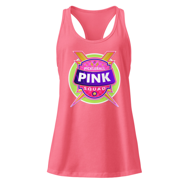 "Pickleball PINK Squad" Women’s Fitted Racerback Tank Top