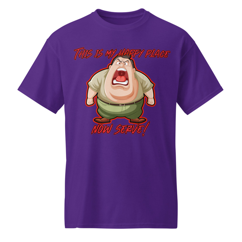 "This IS My Happy Place - Now SERVE!" DryBlend® Shirt 