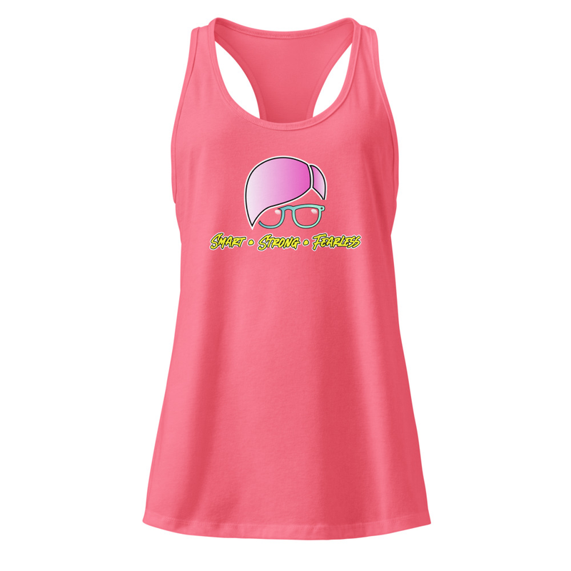 "Smart • Strong • Fearless" Women’s Fitted Racerback Tank Top