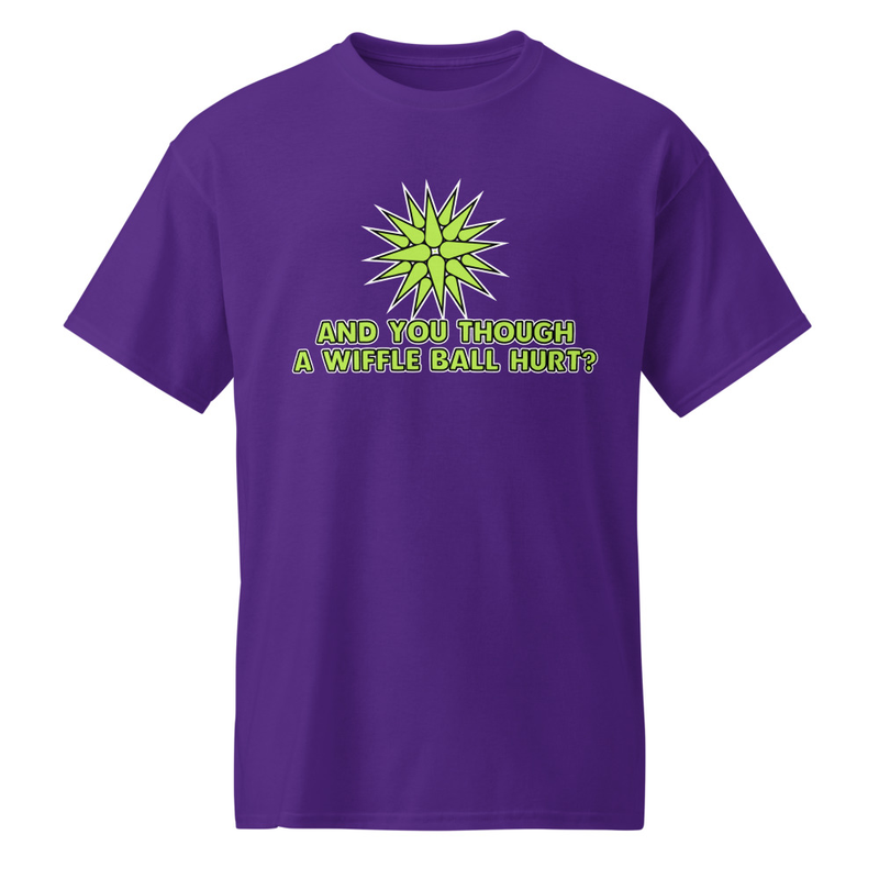 "AND YOU THOUGH A WIFFLE BALL HURT" DryBlend® Shirt copy