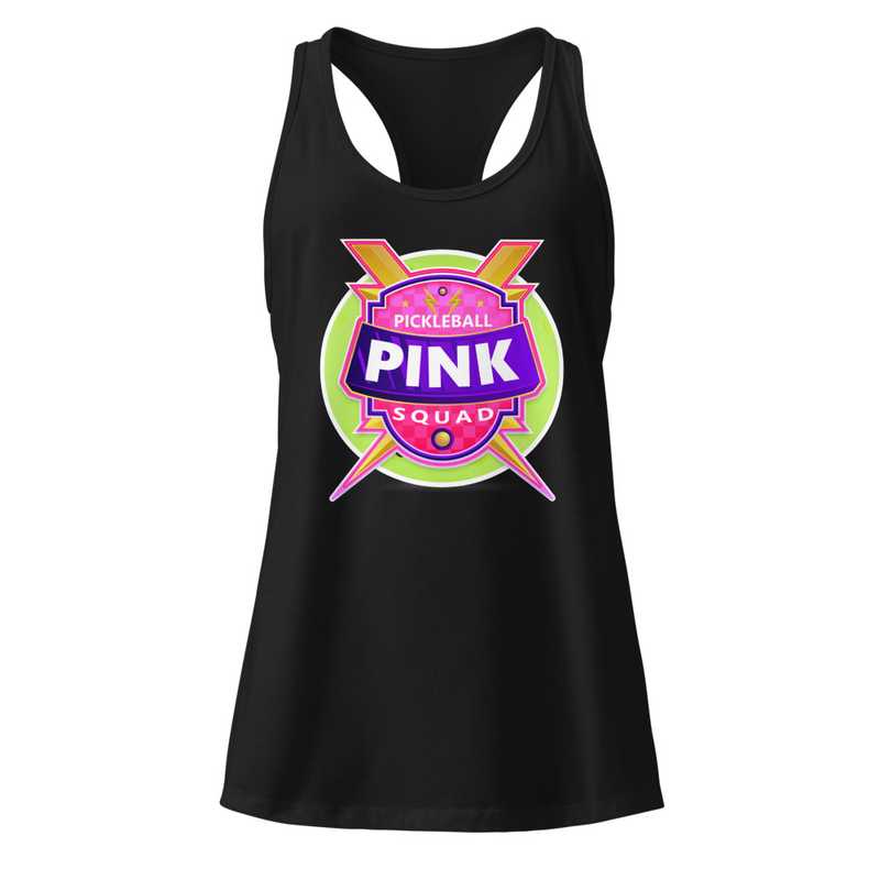 "Pickleball PINK Squad" Women’s Fitted Racerback Tank Top