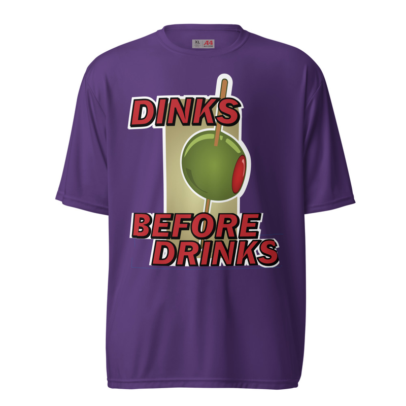 "DINKS - BEFORE DRINKS (Rocks)" Unisex performance crew neck t-shirt