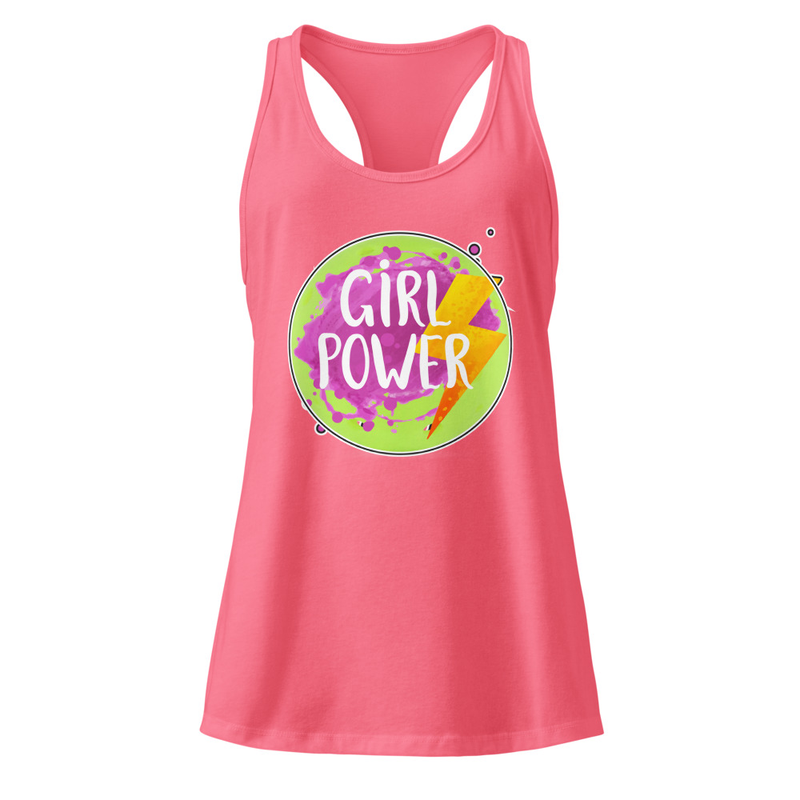 "Girl Power" Women’s Fitted Racerback Tank Top