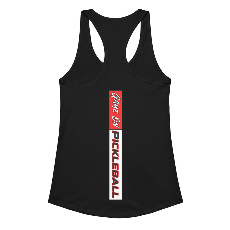 "Dinks Before Drinks" Women’s Fitted Racerback Tank Top