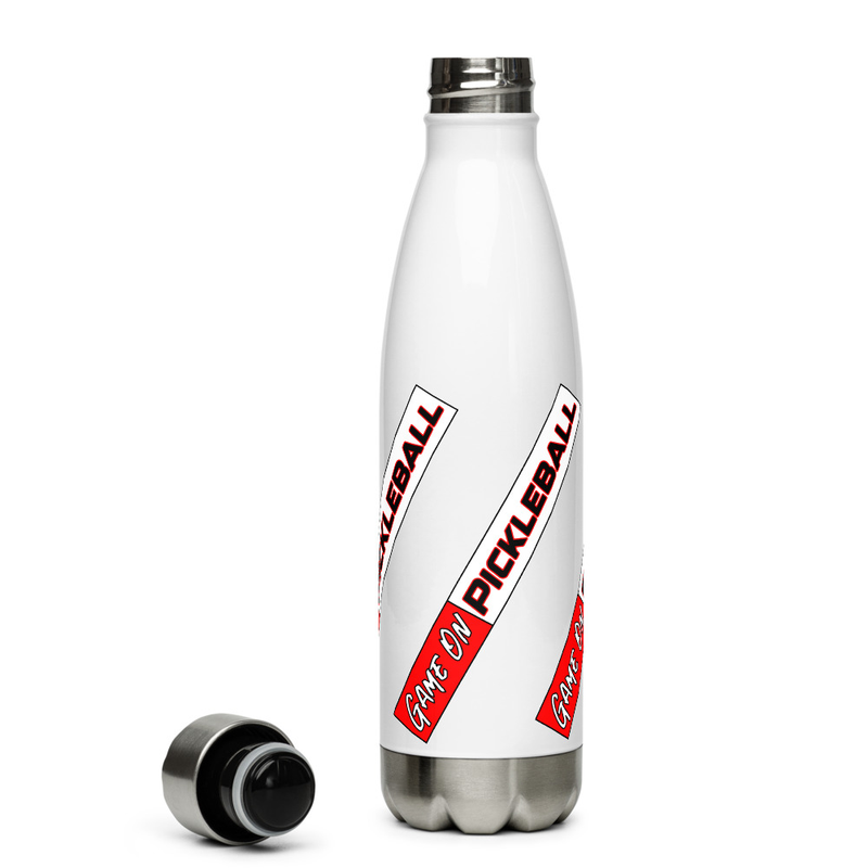 Game On Pickleball Logo Stainless Steel Water Bottle