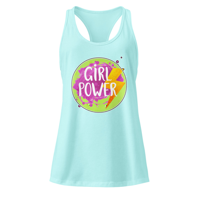 "Girl Power" Women’s Fitted Racerback Tank Top