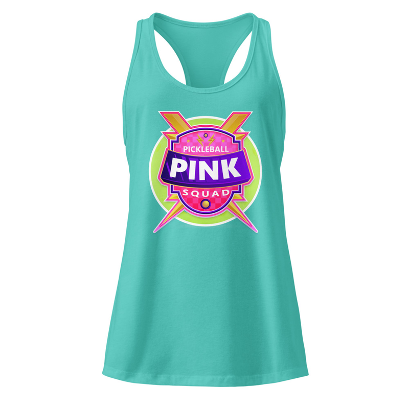 "Pickleball PINK Squad" Women’s Fitted Racerback Tank Top
