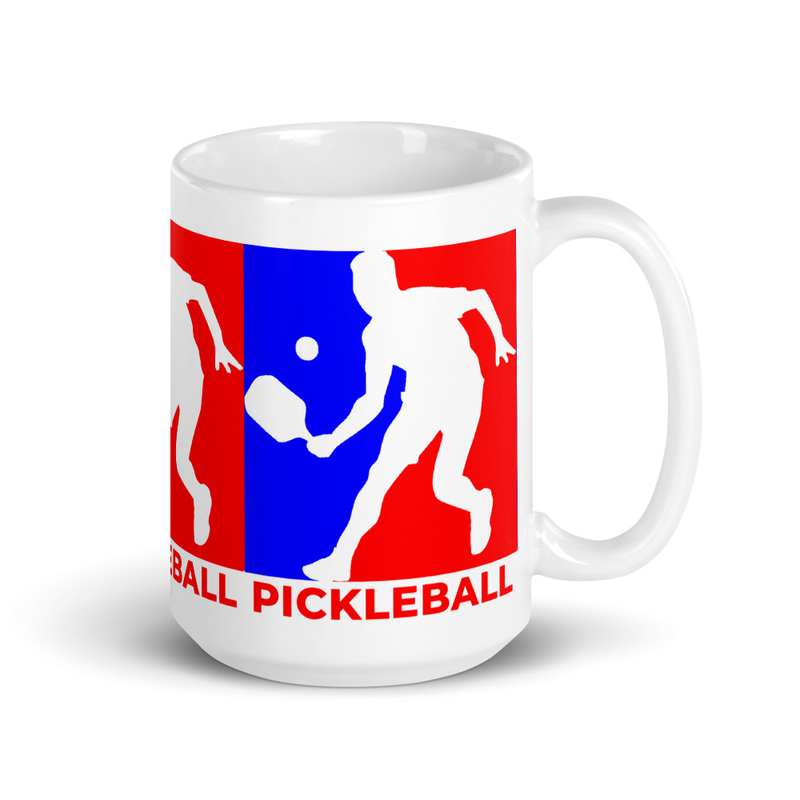 Un-Official Men's Pickleball Logo White Glossy Mug
