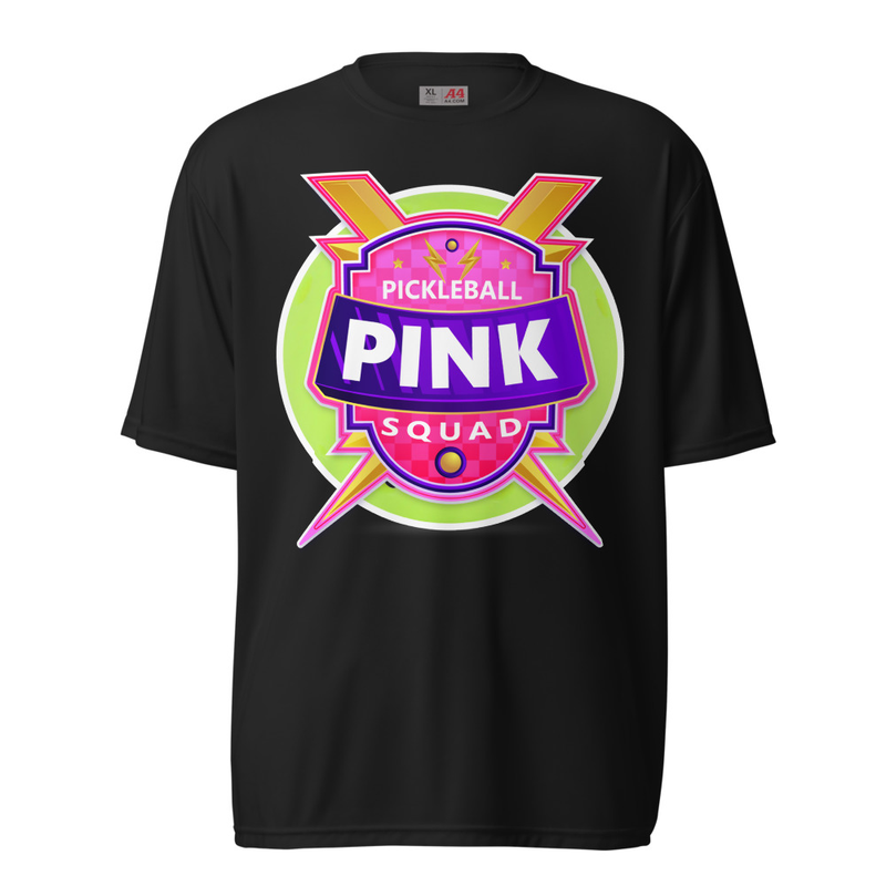 "Pickleball Pink Squad" Unisex performance crew neck t-shirt