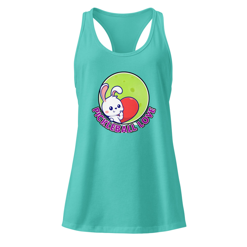 Pickleball Love Women’s Fitted Racerback Tank Top 