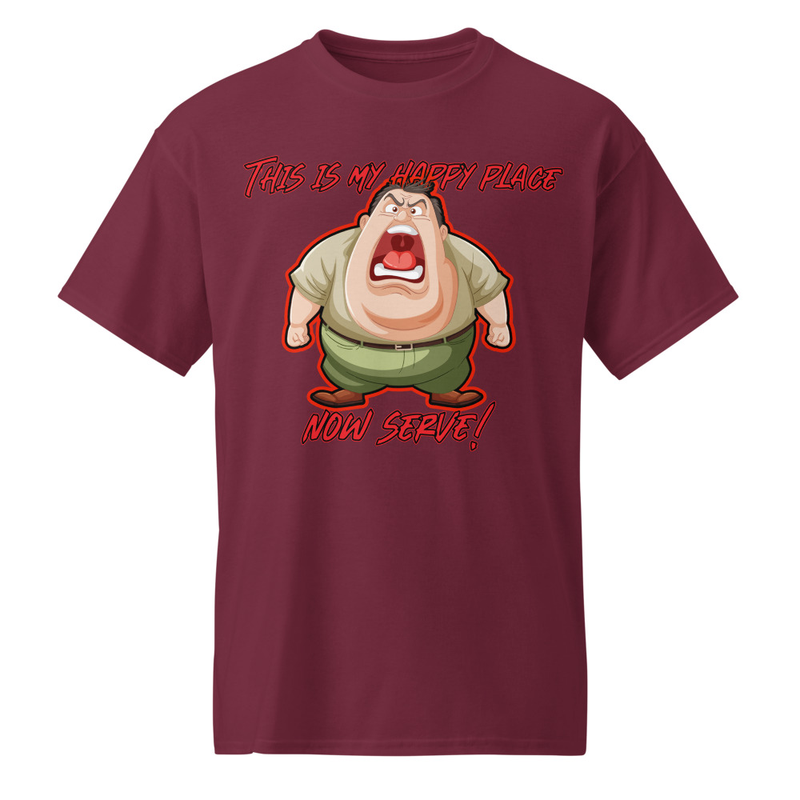 "This IS My Happy Place - Now SERVE!" DryBlend® Shirt 