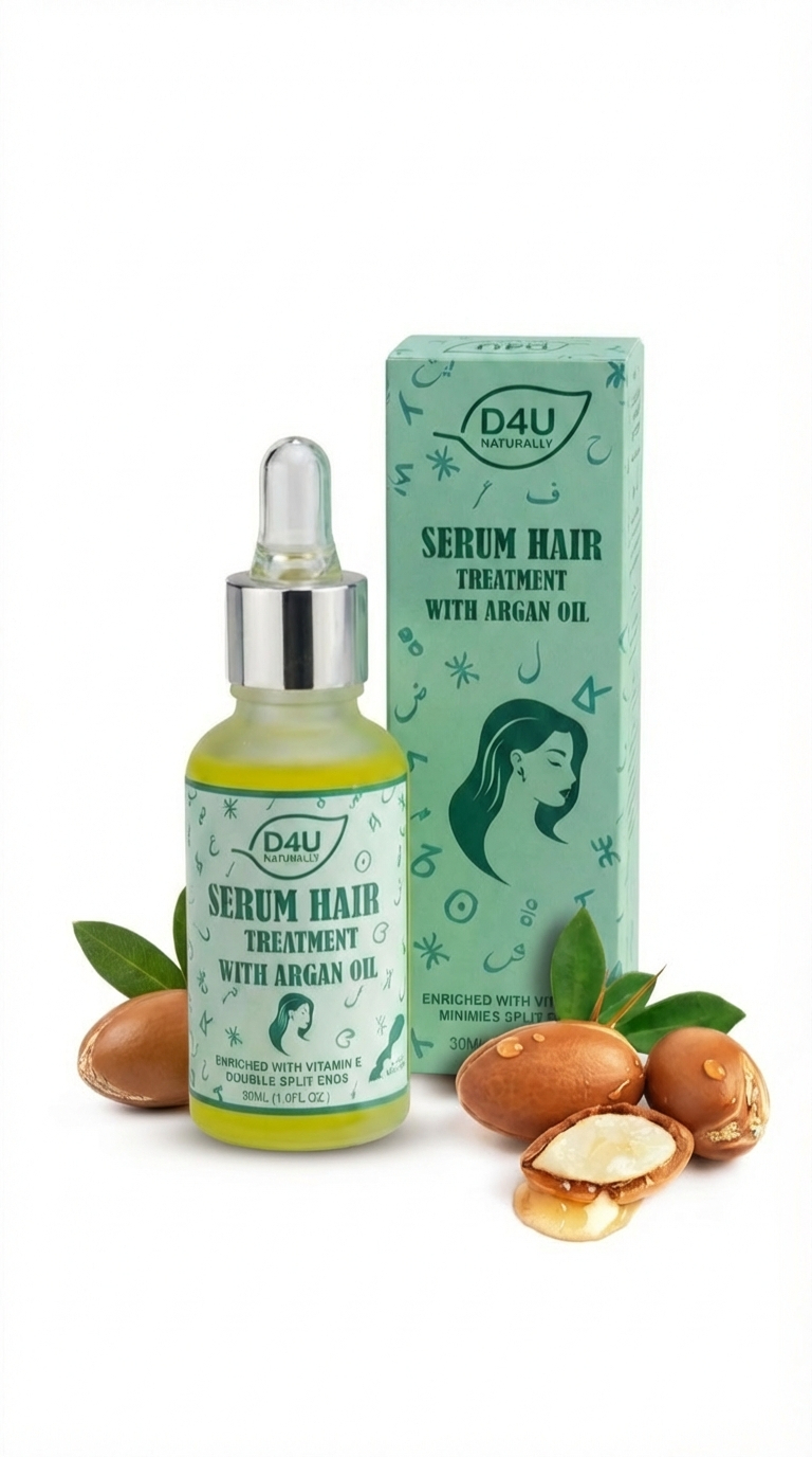 Sérum Capillaire Réparateur à l'Argan 30ML | D4U Naturally