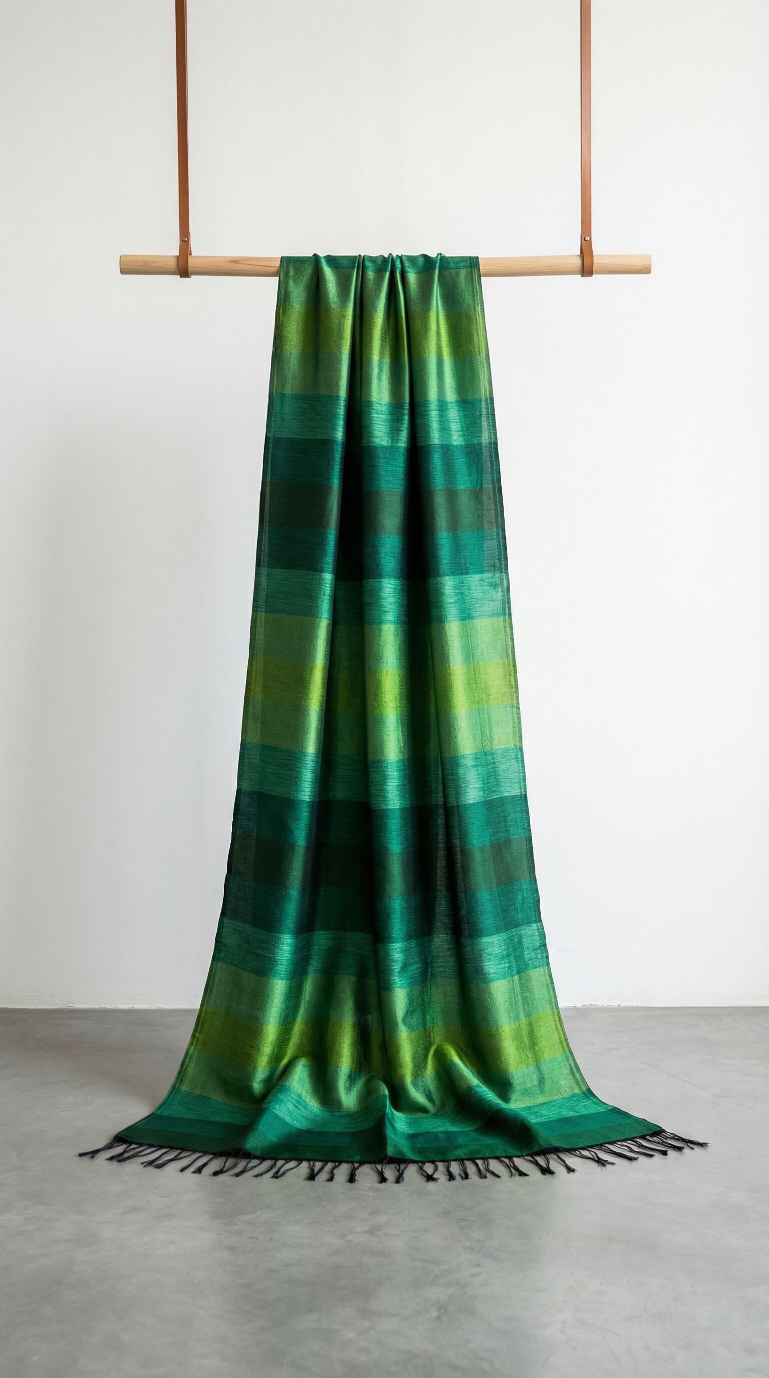 Châle en Soie de Sabra – Émeraude Impérial