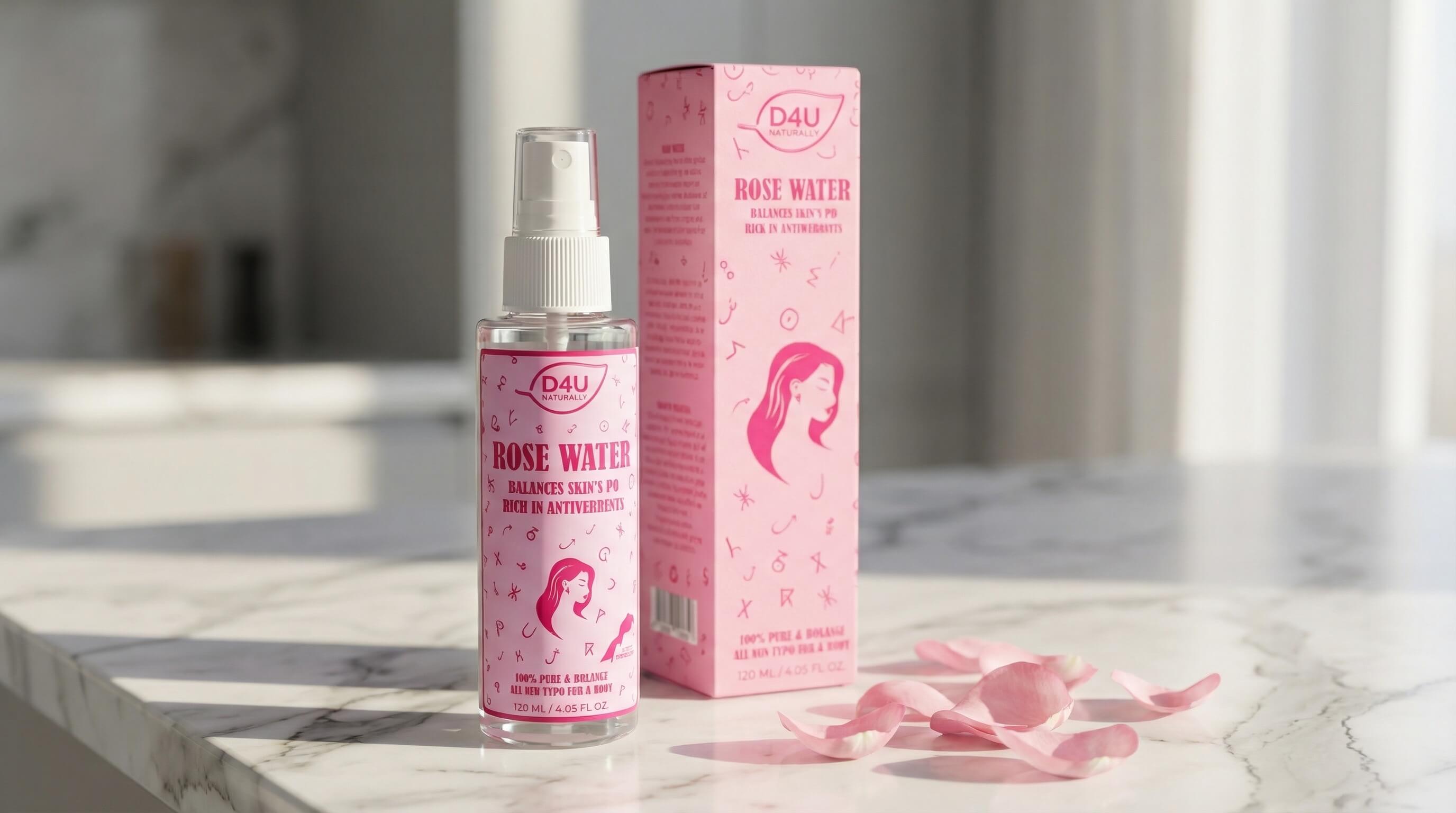 Eau de Rose Pure & Tonifiante 120ML | D4U Naturally