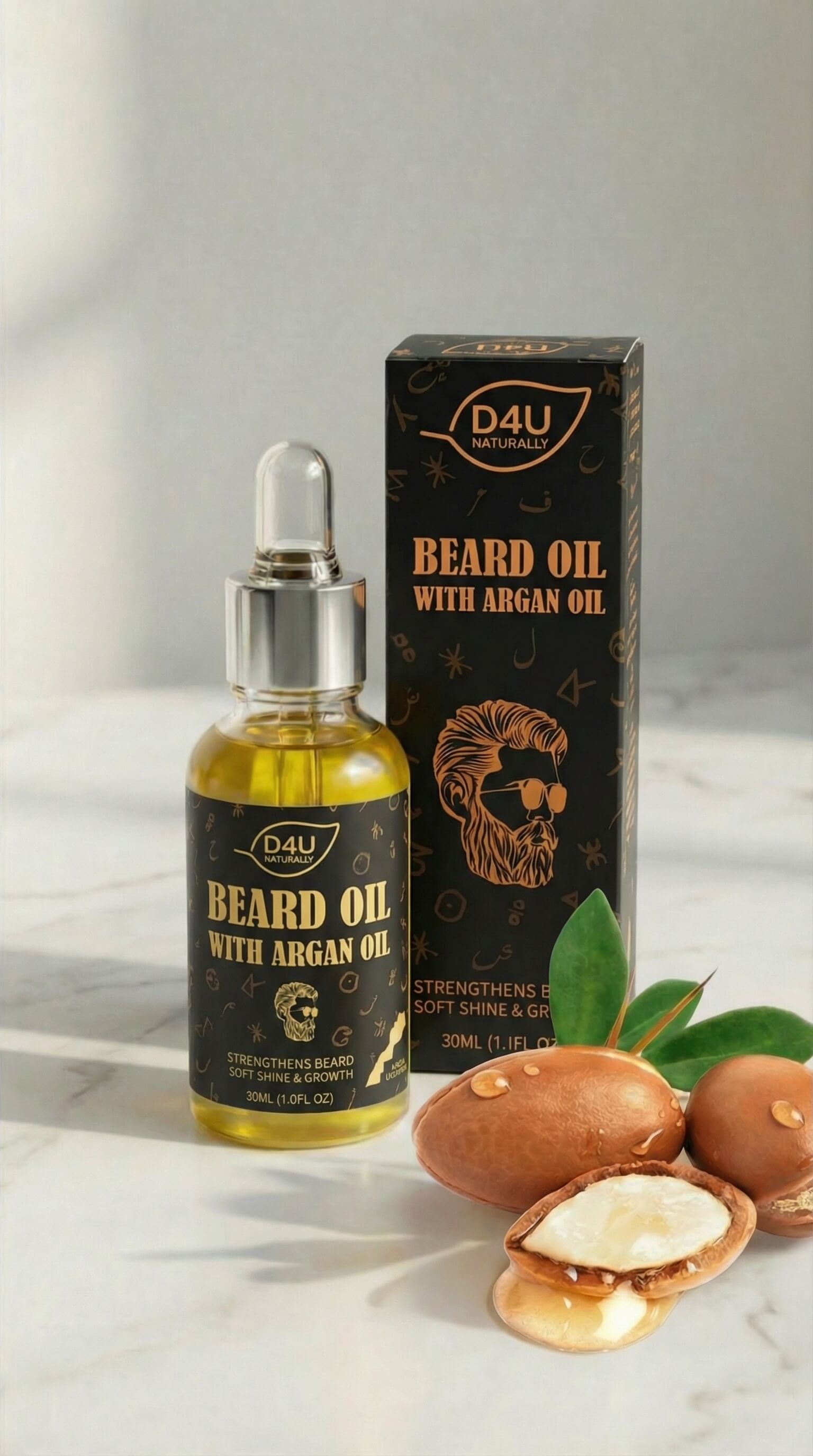 Huile à Barbe à l'Argan 30ML | D4U Naturally
