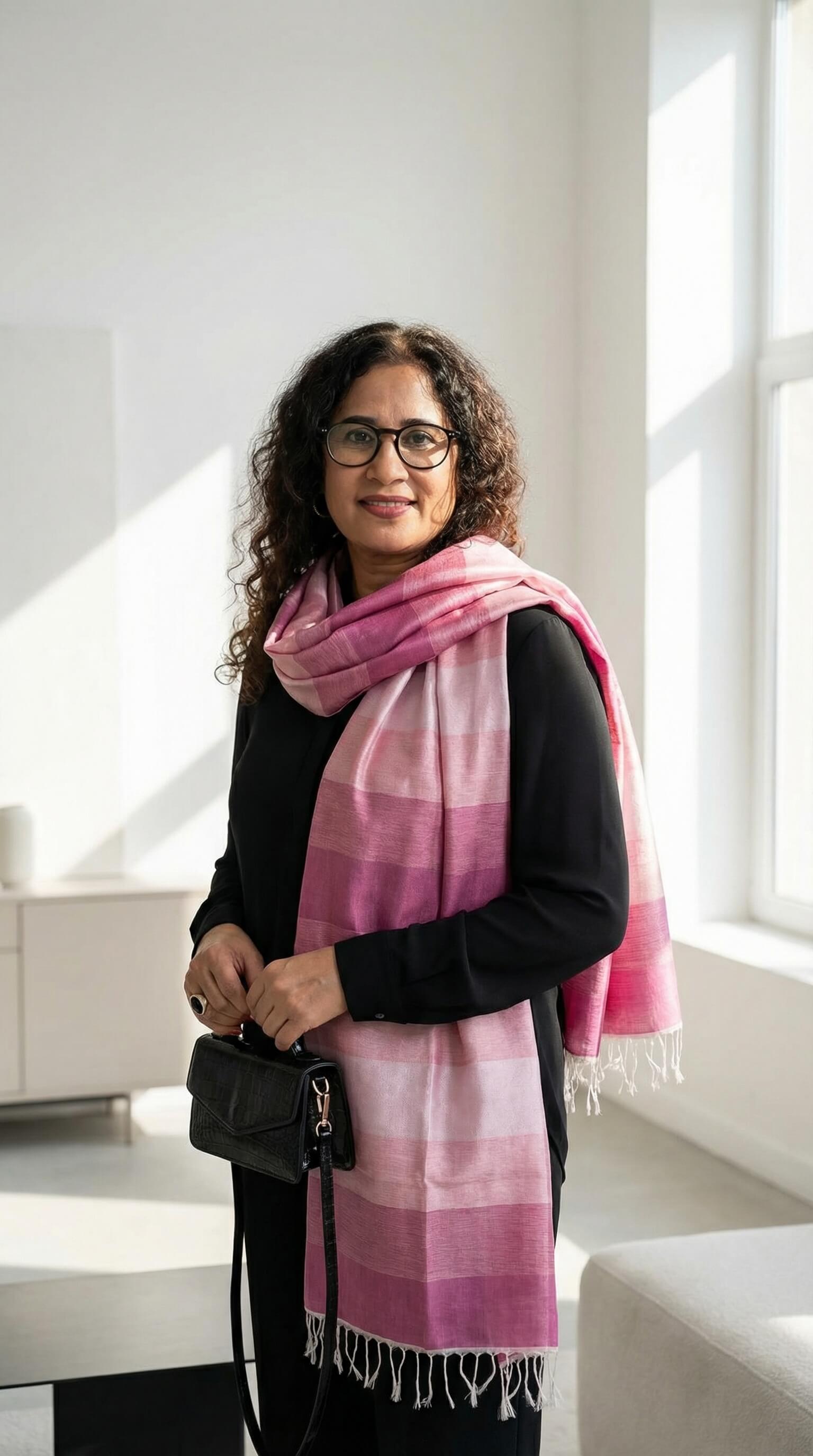 Châle en Soie de Sabra – Éclat Arc-en-Ciel