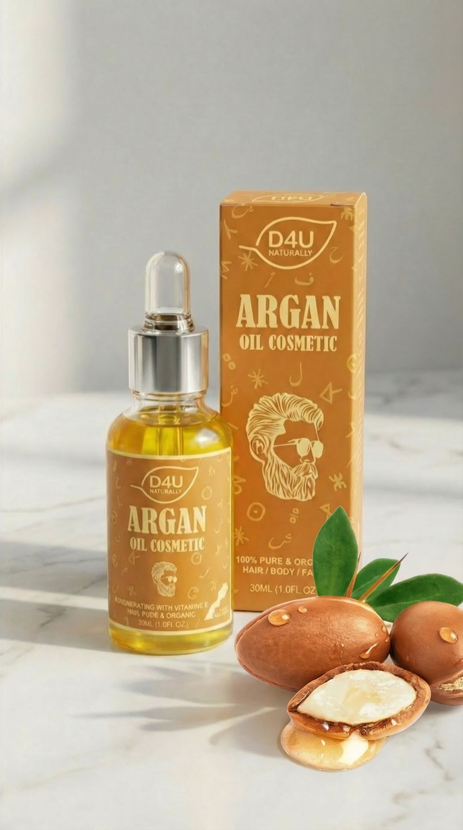 Huile d'Argan Cosmétique Pure 30ML | D4U Naturally
