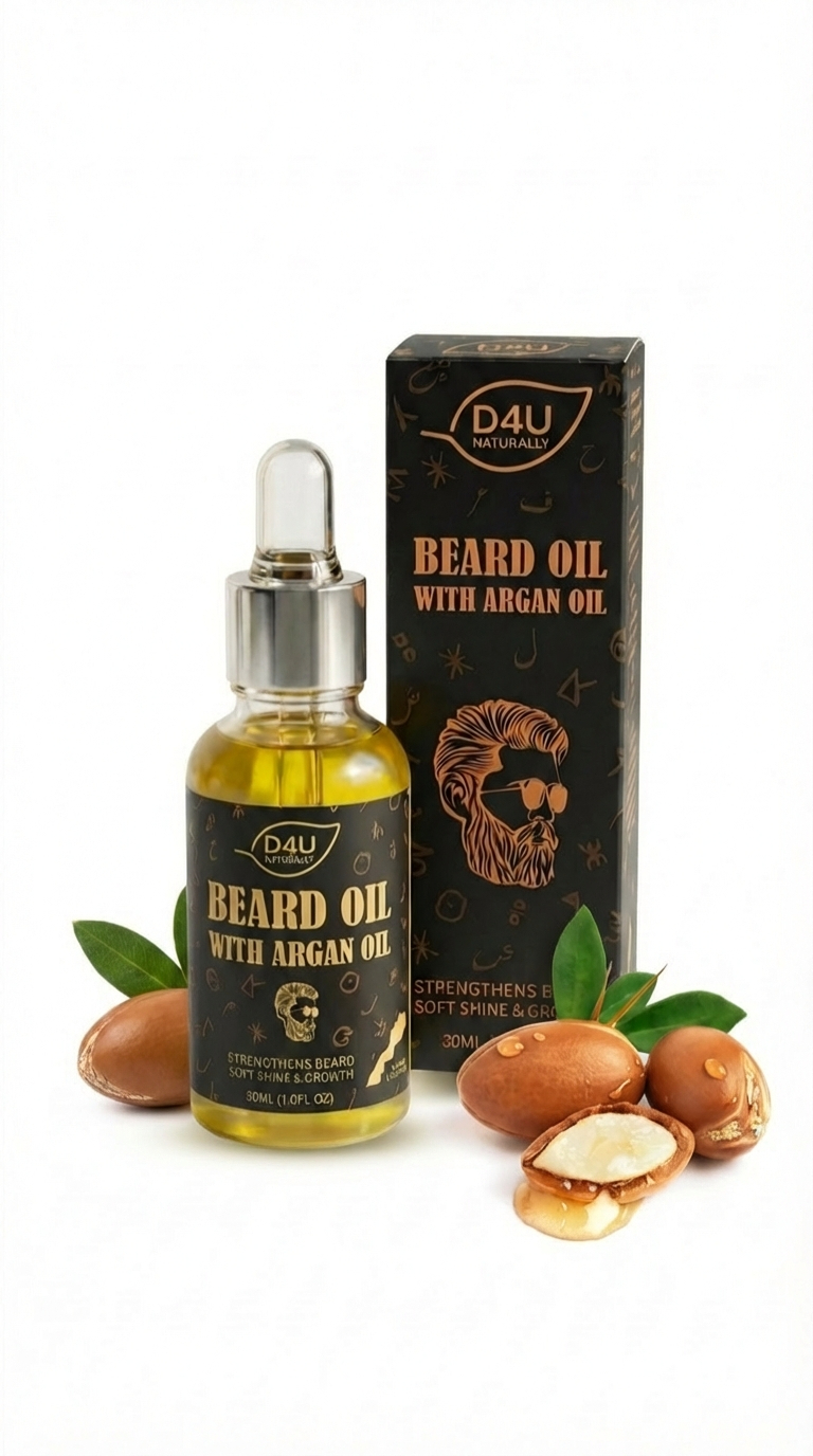 Huile à Barbe à l'Argan 30ML | D4U Naturally