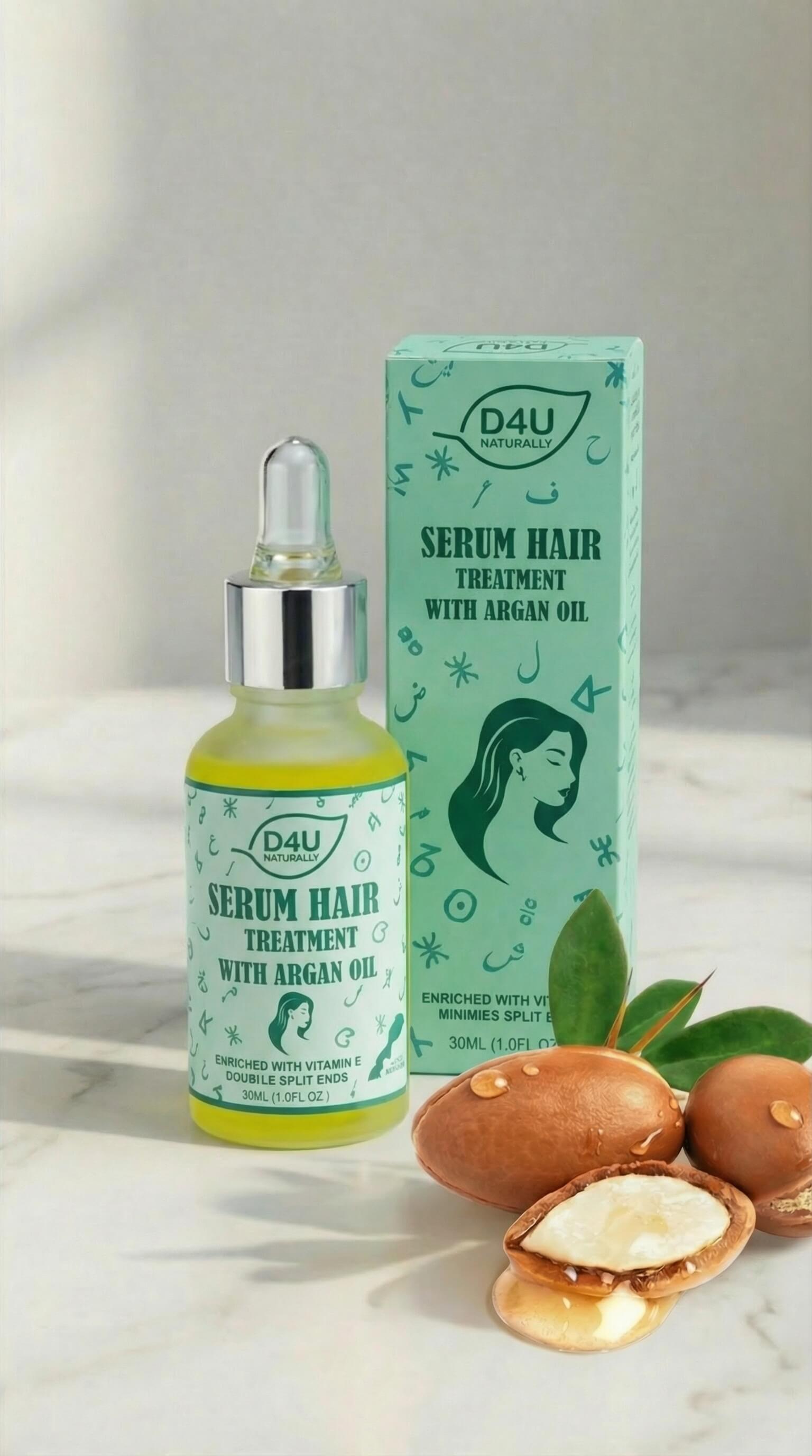 Sérum Capillaire Réparateur à l'Argan 30ML | D4U Naturally