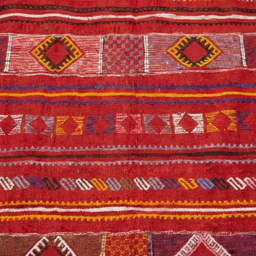 Tapis Sabra "Rouge Kasbah" - Éclat Rubis