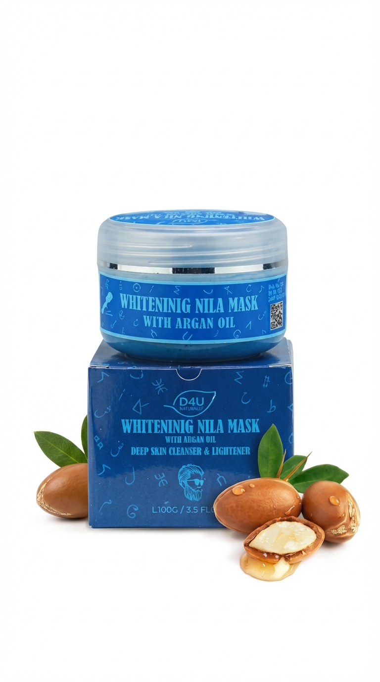 Masque Éclaircissant à la Nila & Argan 100G | D4U Naturally