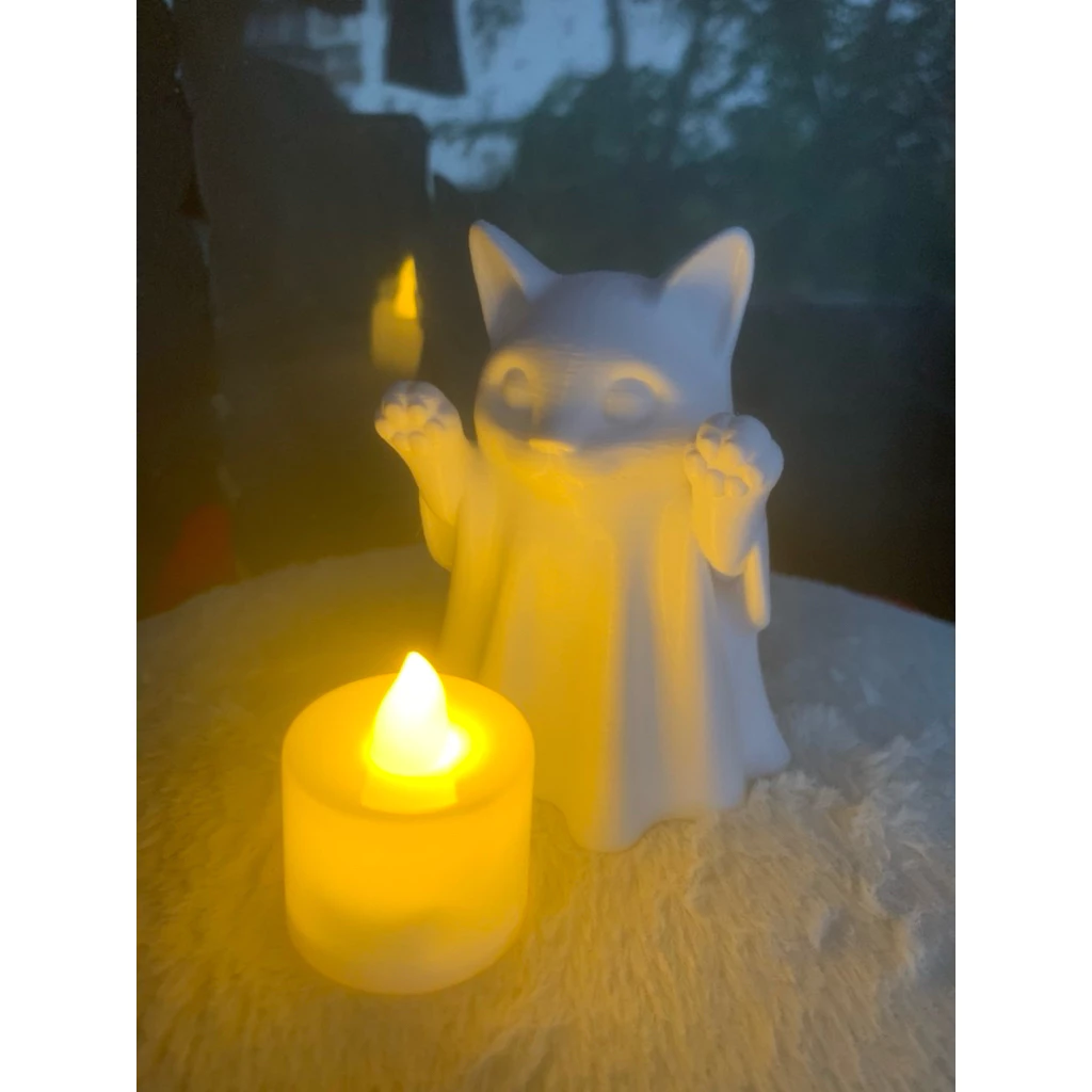 🕯️ ĐÈN LED TRANG TRÍ MÈO MA DỄ THƯƠNG – ÁNH NẾN ẤM ÁP, CHILL MỌI GÓC NHÀ 🐱👻