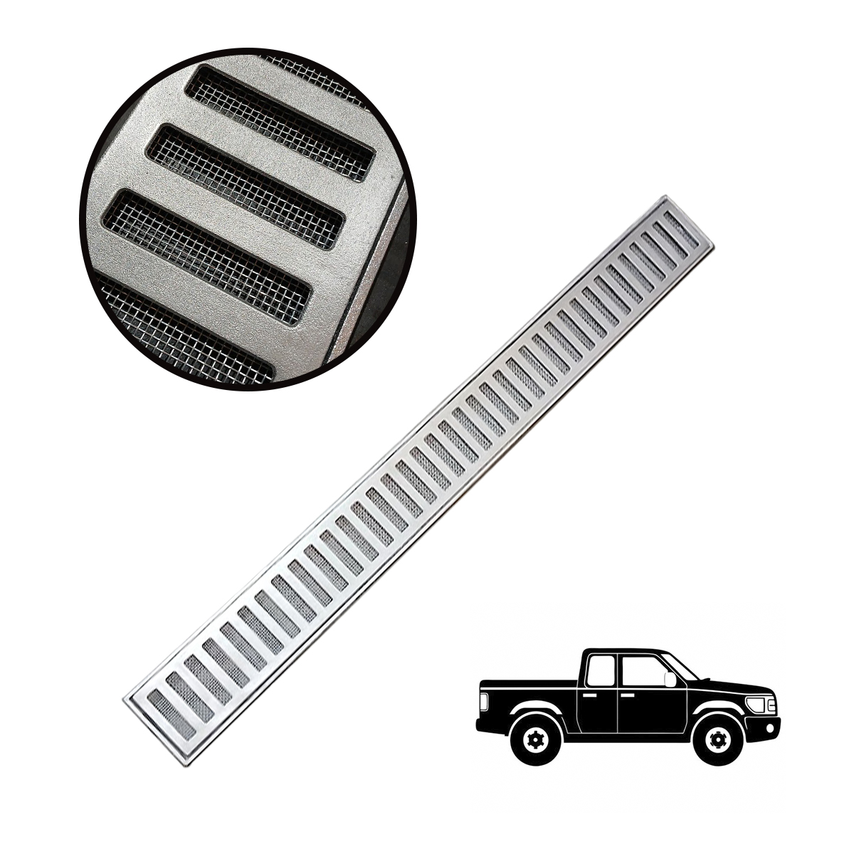 Ralo Linear 10x100 Inteira + Tela / Suporta Veículos 2500 Kg