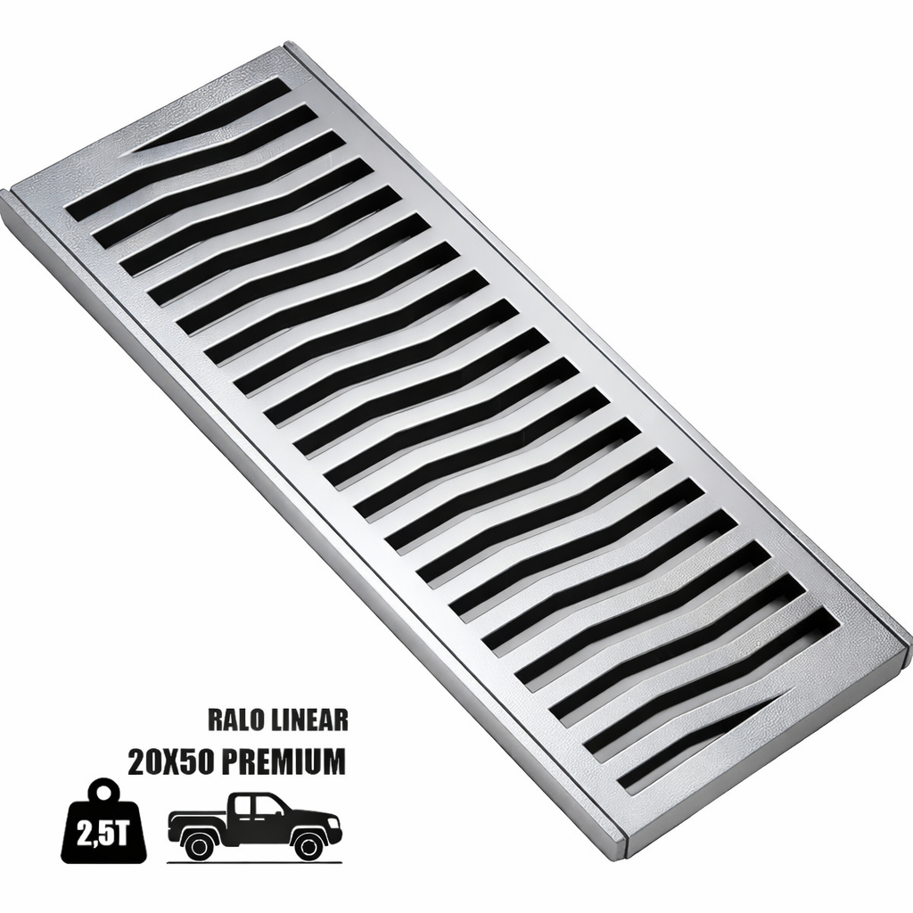 Ralo Linear 20x50 Super Reforçado Suporta Caminhonetes 2,5t