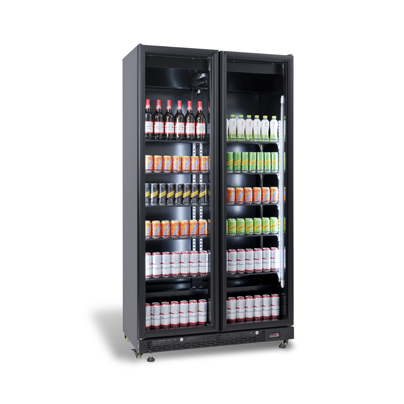 780L Double Hinge Glass Doors Upright Display Cooler