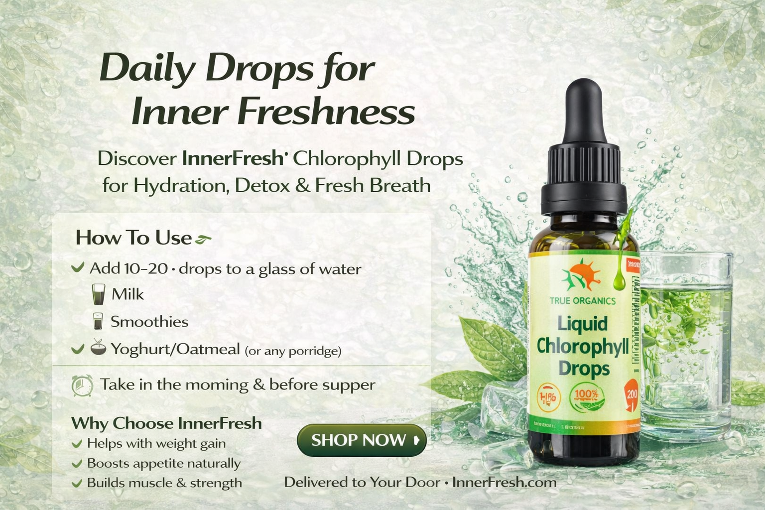 Liquid Chlorophyll Drops – 20ml