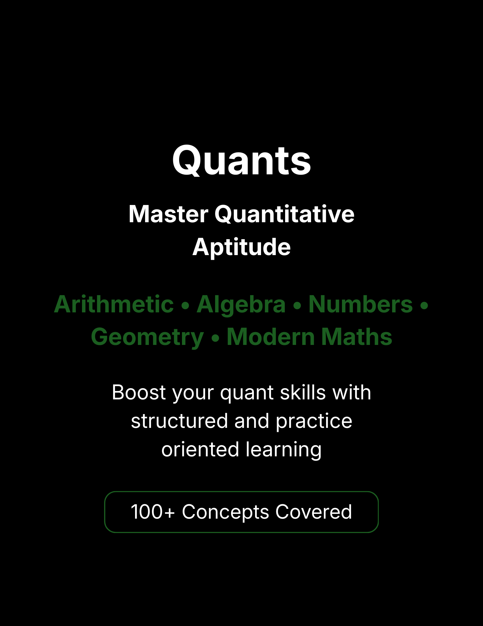 Quantitative Aptitude Preparation Program