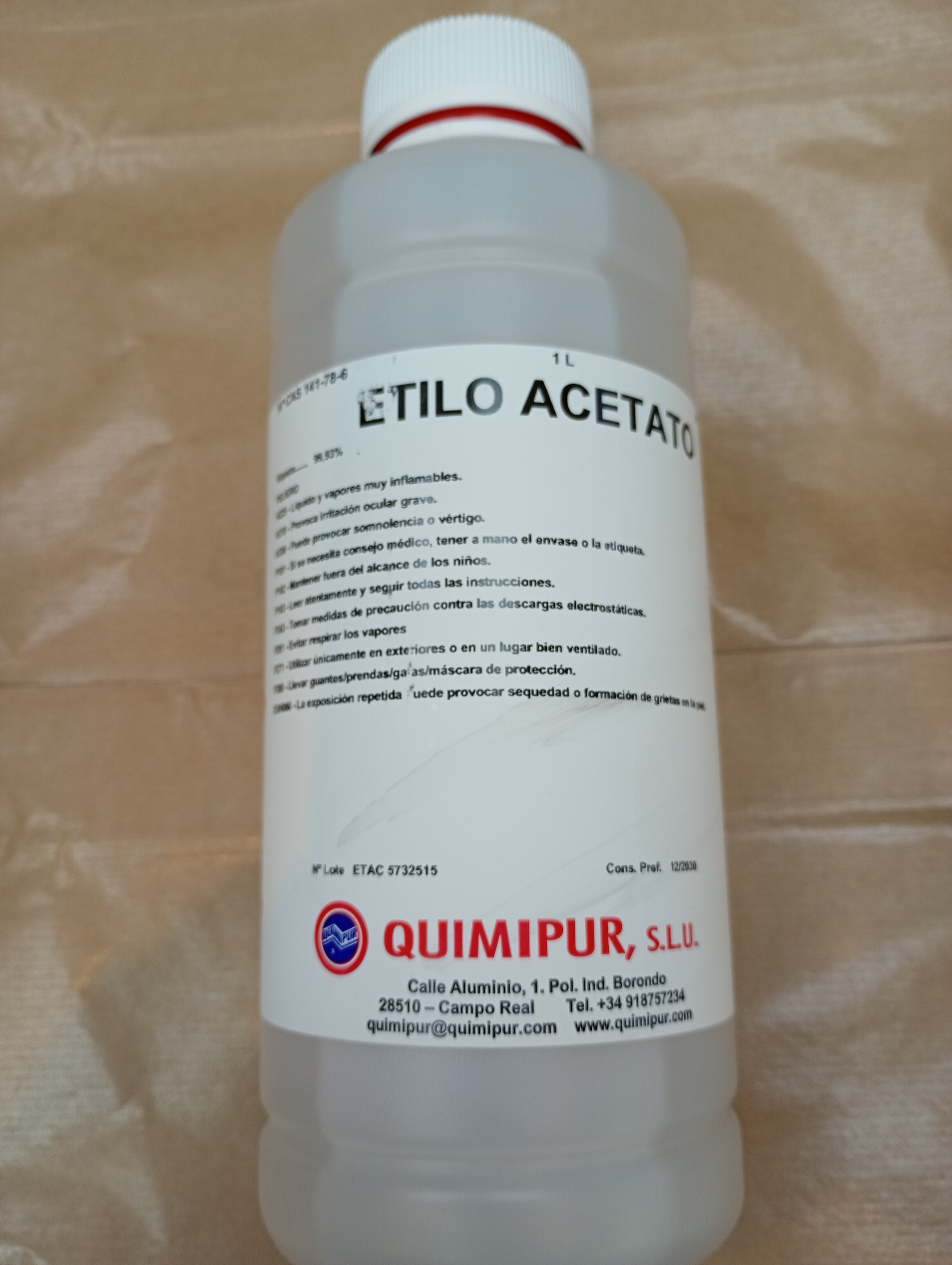 Étilo Acetato 1L