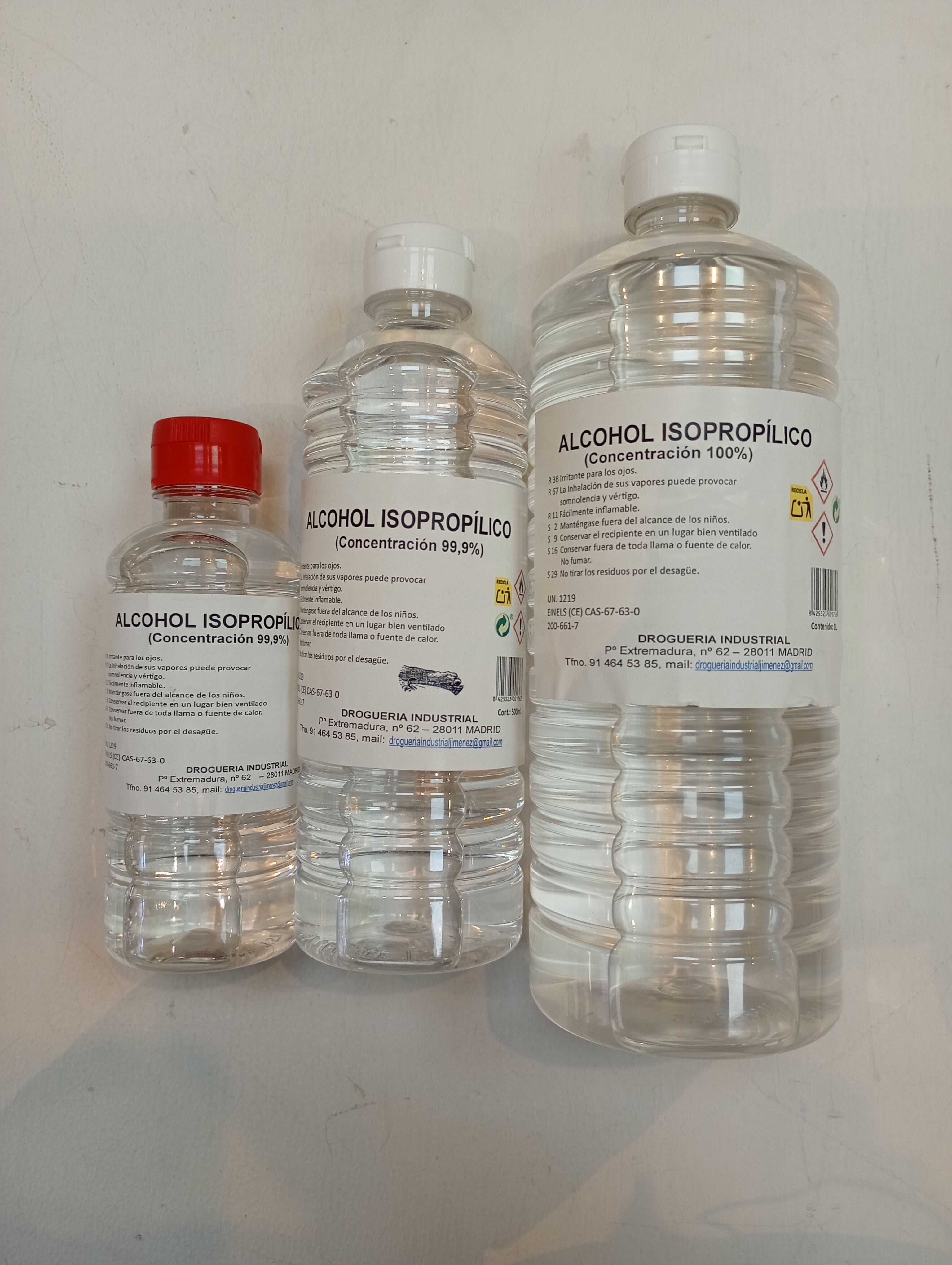 ALCOHOL ISOPROPILICO 1L/500ML/250ML