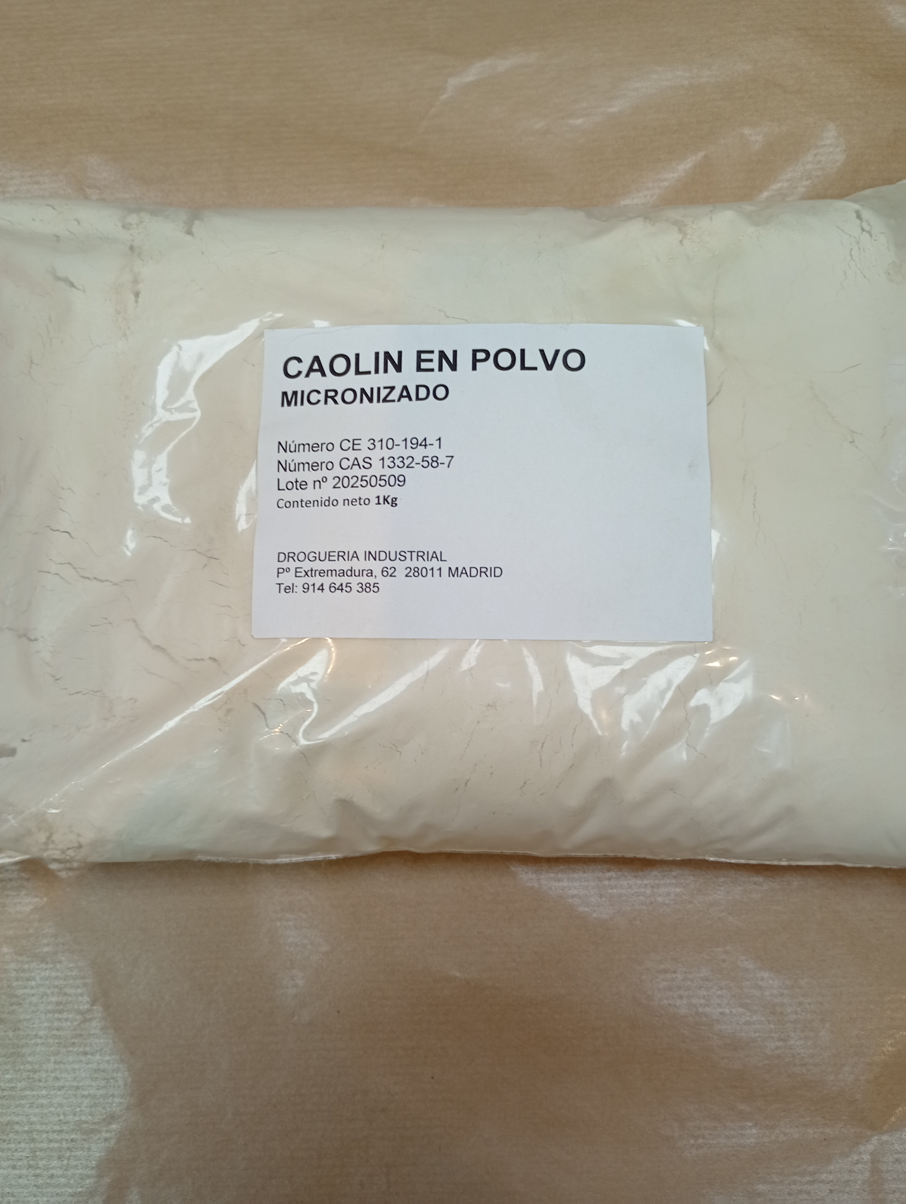 Caolín en Polvo